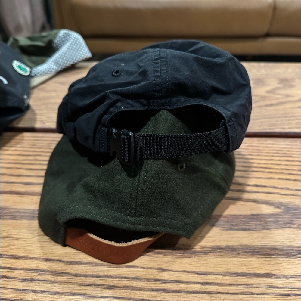Best Made Co Men's Black nylon and Green wool Caps - Picture 2 of 4